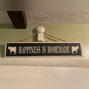 Happiness is Homemade wood sign
